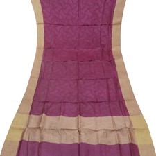 Vintage Burgundy Sarees 100 Pure Silk Woven Indian Sari 5YD Decor Craft Fabric