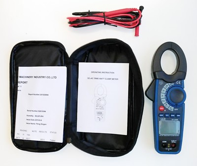 DT-3348 240KW 1K Amp Clamp-on AC/DC Current Voltage Watt Frequency Ohm Meter NEW