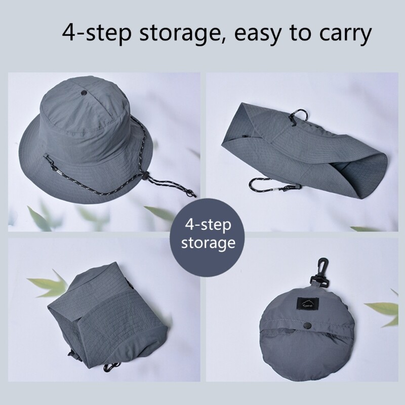 Foldable Fishing Bucket Hat for Camping Hiking and Outdoor Adventures