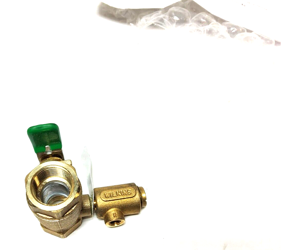 New Zurn 3/4" Full Port Bronze Ball Valve Thermal Expansion Relief