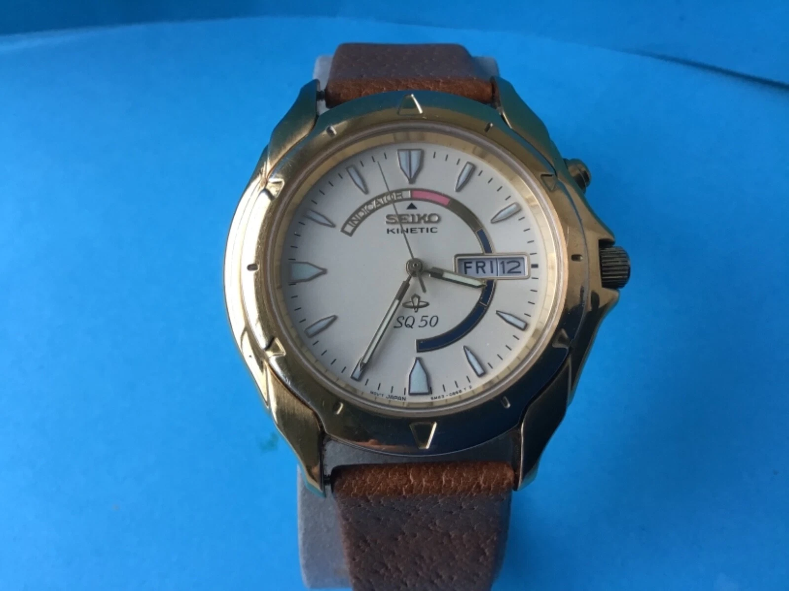 Seiko Men¿s SQ 50 Kinetic watch 5M43 0B00 - new capacitor fitted. New strap - Foto 1 di 1