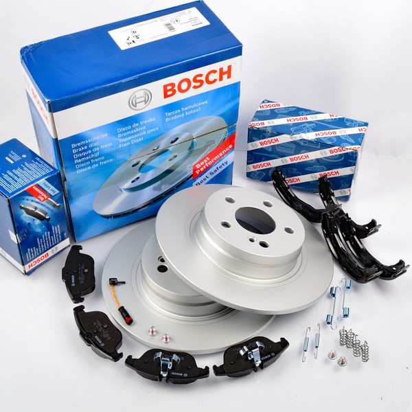 2X Bosch Bremsscheiben 300Mm BeläGe Wako Bremsbacken Hinten FüR W204 C207 A207-image