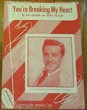 1948 You're Breaking My Heart / Sheet Music / Vic Damone Cover H5