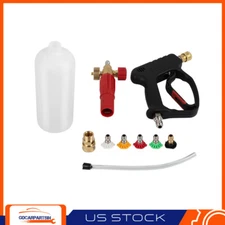 3/8" Quick Connect Snow Foam Lance Cannon Soap Sprayer + Pressure Washer Gun Kit