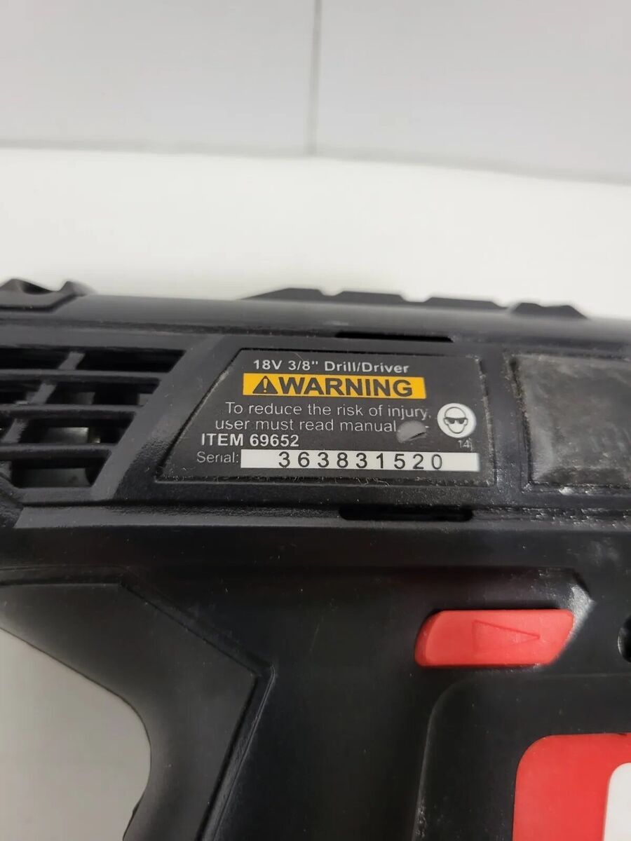 DRILL MASTER 69652 18V CORDLESS 3/8 DRILL MASTER 69652 18V CORDLESS 3/8