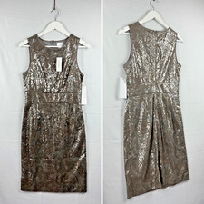 Banana Republic Sequin Dress Womens Gold Party Evening UK10