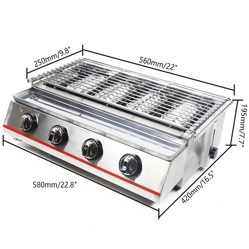 outdoor gas grill cooktop