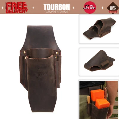 Tourbon Leather Loggers Tool Carry Belt Pouch Tree Felling Bucking Wedge Holster