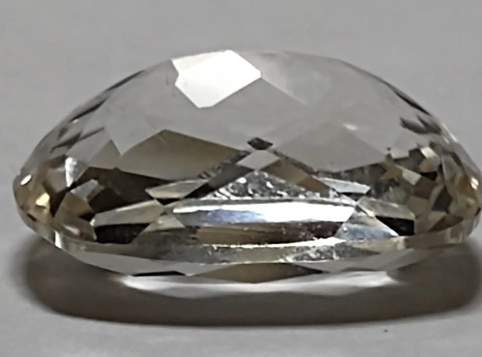 ¡Eléctrico! Topacio champán brasileño VVS 12ct 16x12x7,3 mm corte cojín natural U/H Foto 3 de 3