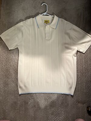 GOLF WANG Men's Large knit Polo Cream | eBay