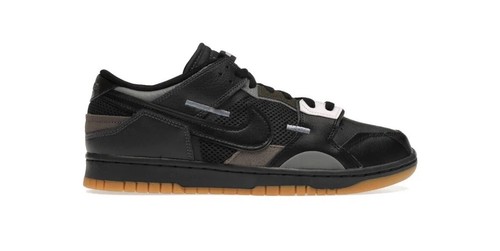 Nike Dunk Low Scrap Black Anthracite Cool Grey Gum Sole UK 8.5 Damaged Box -New - Picture 4 of 5