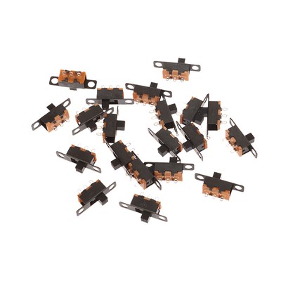 20Pcs 5V 0.3A Mini Black SPDT Slide Switch For Small DIY 3Pin 1P2T Toggle Swi#lk