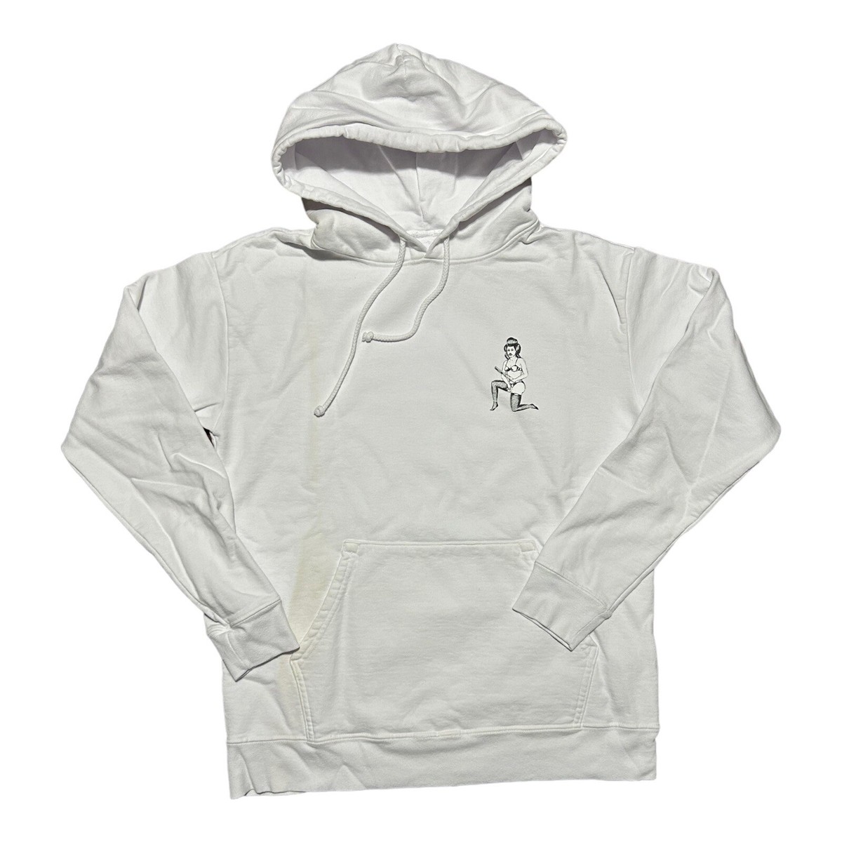Born X Raised Wacko Maria Hoodie Men's Small White NEW FLAW Born X Raised Wacko Maria Hoodie Men's Small White NEW FLAW