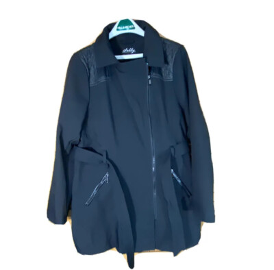 Sebby Collection Weather Resistant Jacket Black Trench XL