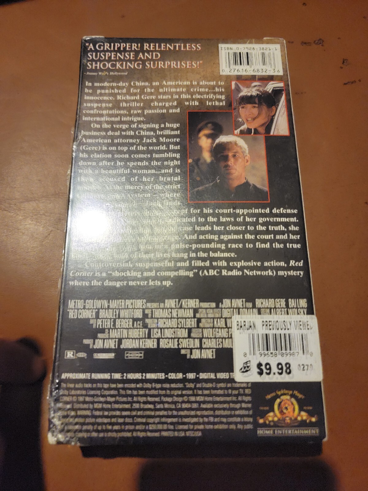 Red Corner VHS 1999 Classic Crime Thriller Richard Gere Movie Film eBay