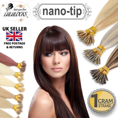 Nano Ring Remy Echthaar Extensions - 1g, hochwertig - lange Lebensdauer!