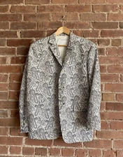 Thom Browne Black Fleece Mens Sport Coat Blazer Sz BB2/38S US Cotton Pique