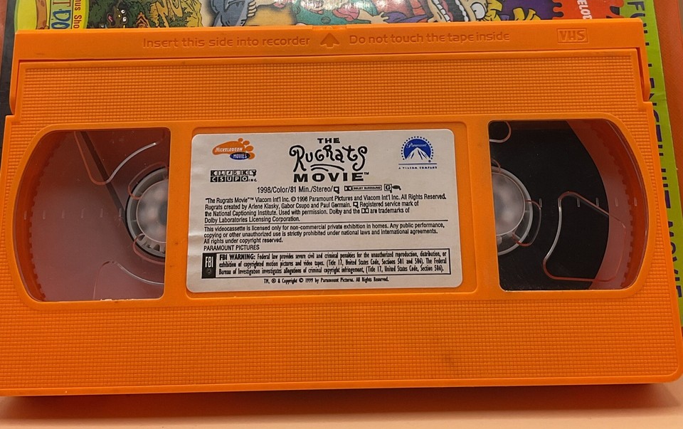The Rugrats Movie VHS 1998 Nick Orange Tape Clamshell **Buy 2 Get 1