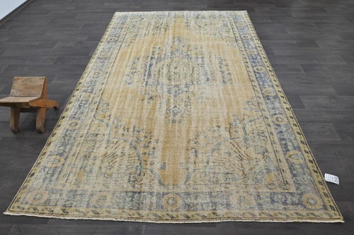 Oushak Turkish Vintage Rug 6x10 Kilim Rug Anatolian Handmade Boho Decor BEIGE