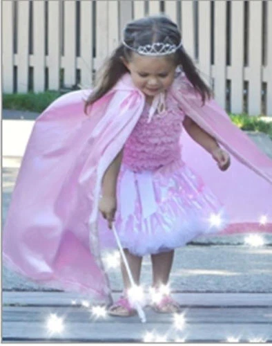 NUEVA NIÑA PRINCESA CAPA Cumpleaños Rojo Montar Medievil Halloween Disfraz Elsa Anna  Foto 3 de 3