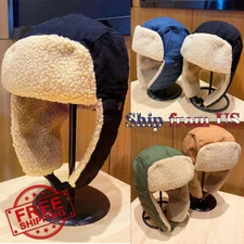 ON SALE!! Trapper Winter Hat Fur Aviator Trooper Ushanka Warm w/Ear Flaps