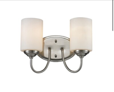 Z-Lite 434-2V Nickel Cardinal 2-Light Bathroom Vanity Fixture
