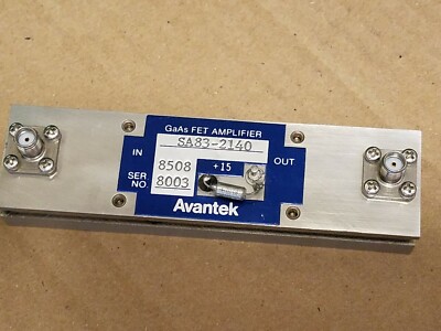 Avantek SA83-2140 RF Microwave GaAs FET Amplifier SMA(f) +15VDC S/N: 8508/8003