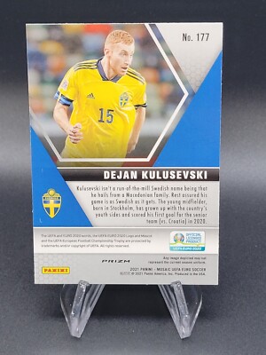 2021 DEJAN KULUSEVSKI Mosaic UEFA Euro 2020 Red Pulsar Prizm #177