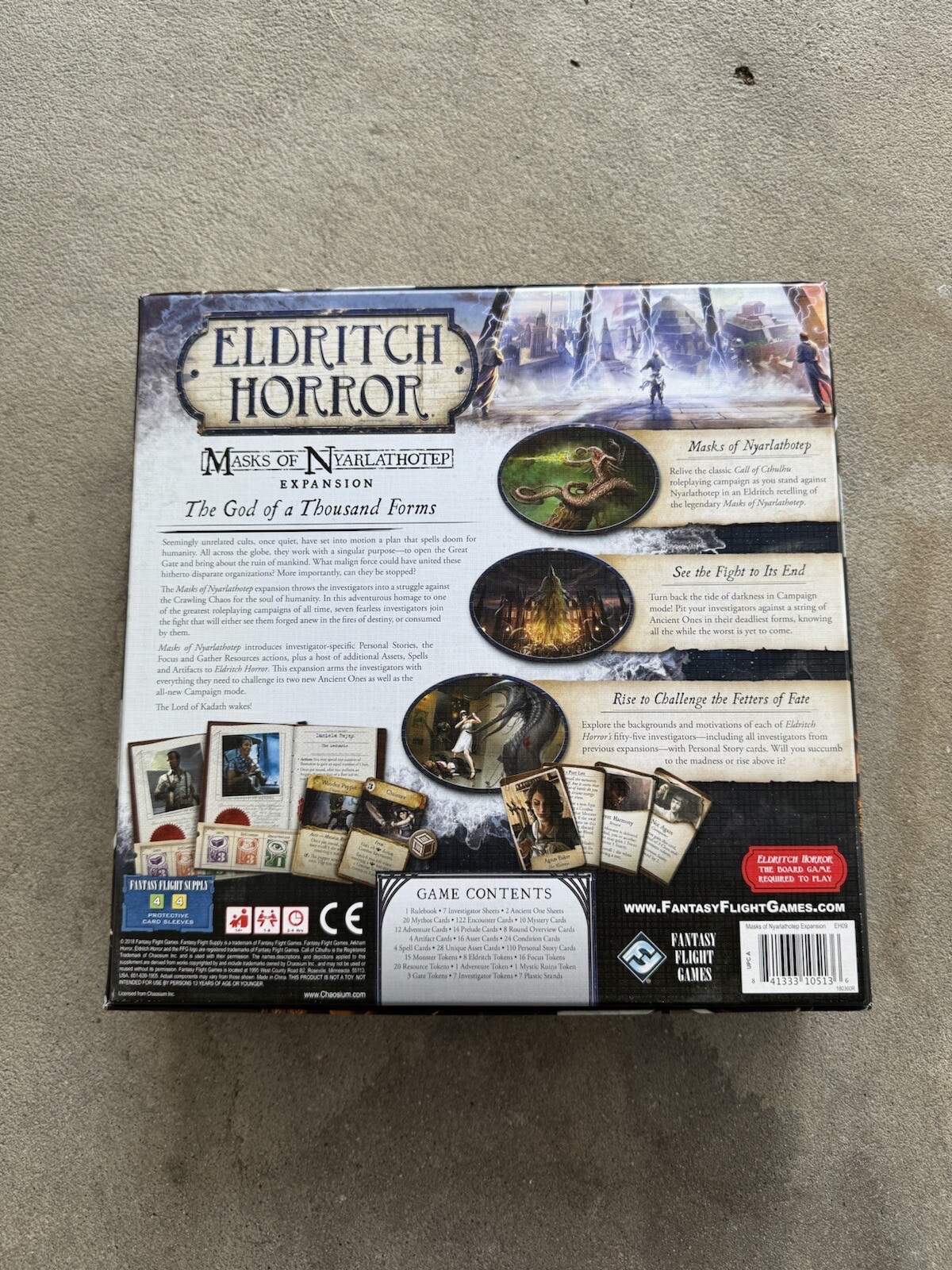 Eldritch Horror Masks of Nyarlathotep Board Game EXPANSION NEW OPENED
