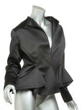 Lanvin Les 10 Ans Black Classic Dress Jacket Fitted Short Coat Us8 Fr40 New
