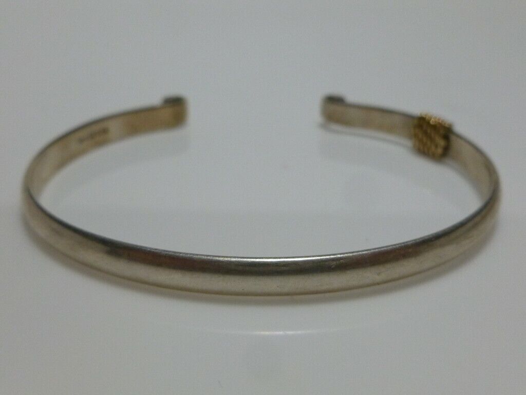 STERLING SILVER 14K GOLD WIRE STACKABLE DESIGNER … - image 5