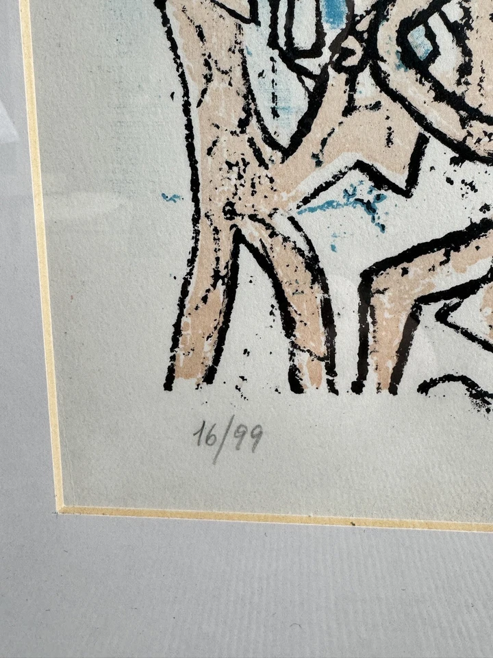 Litografía firmada a mano por Roberto Matta. Excelente Estado, Enmarcado Foto 4 de 4