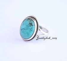Turquoise Ring 925 Sterling Silver Stylish Boho Jewelry All Size MO5168