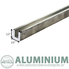 Spezialmetalle U-Profil | 1/2 Zoll x 1/2 Zoll Aluminiumverkleidung x 1/8 Zoll Wand hergestellt in UK