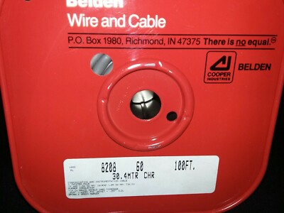 Belden 8208   2 Conductor 18 Awg Braid Shielded 100 ft. Spool