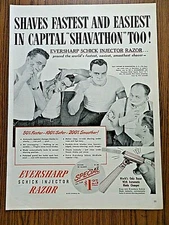 1947 Eversharp Schick Injector Razor Shaver Ad Winner Washington DC Eichelberger