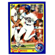 Juan Gonzalez 1990 Score Rookie Card #637 MLB Texas Rangers. rookie card picture