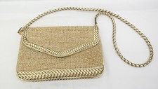 Vintage Mesh Purse Retro clutch purse Gold tone TF