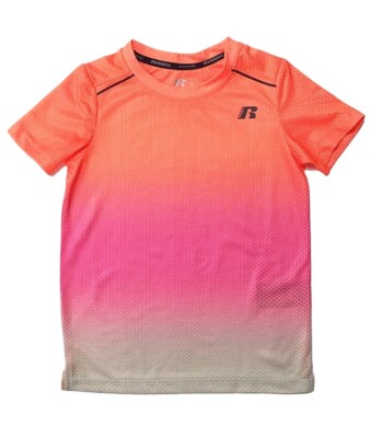 New-Russell -Boys -Silky Orange, Magenta & Gray -Athletic T-Shirt