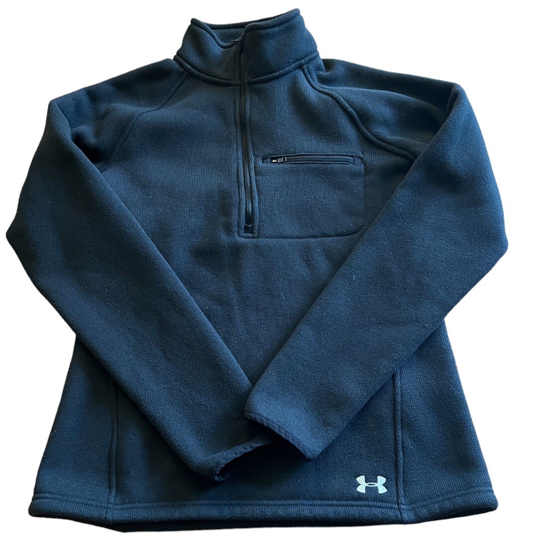 Under Armour Women's Black Wintersweet 1/2 Zip Fleece Sweater Size