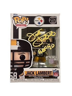 Jack Lambert HOF Pittsburgh Steelers Signed Funko POP Figure PSA