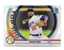 2020 Bowman Chrome Baseball Scouts Top 100 Josiah Gray Dodgers #BTP-78 NRMT