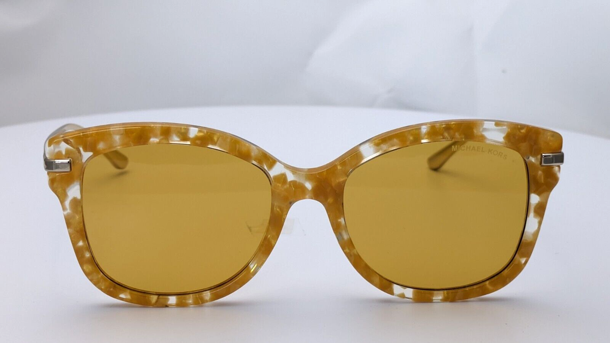 Michael Kors Lia MK2047 338185 Golden Yellow Rectangle Womens Sunglasses  53mm