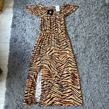 Long Strapless Orange And Black Dress From Very Size 10 UK