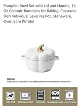 Dutch Oven Pot With Lid Pumpkin Pottery Dessert Saucepan Mini Baking Dish Cute P