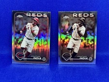 (4) 2024 Topps Chrome #185 Jonathan India Refractor / Sepia/ X-Fractor /Base