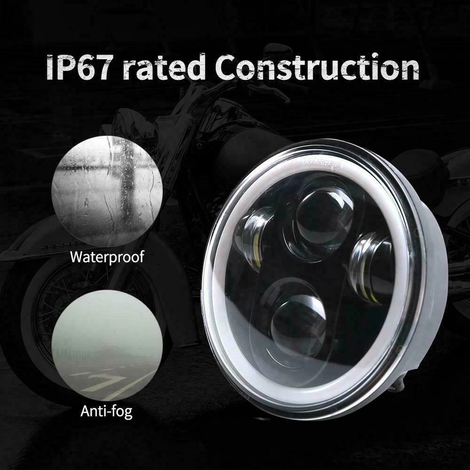 Faro LED DRL Motor Para Honda VTX 1300 C R RETRO VTX 1800 5.75" 5-3/4 Pulgadas Foto 4 de 4