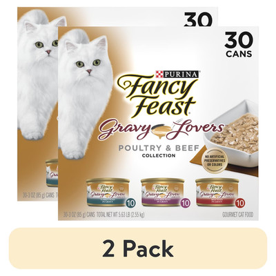 (2 pack) Purina Fancy Feast Gravy Lovers Kitten Food, Wet Cat Food 3 oz Cans