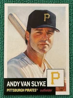 Topps MLB  Living Set  Card #895   Andy Van Slyke     Pirates BLACK BIO /10