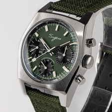 SEAGULL 1963 Sugess S419GSP SWAN NECK  DOMED Sapphire Chrono Mechanical Watch